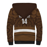 Bula Fiji Football Custom Sherpa Hoodie One Vanua One Team Tapa Pattern