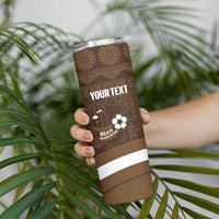 Bula Fiji Football Custom Skinny Tumbler One Vanua One Team Tapa Pattern LT14 - Polynesian Pride