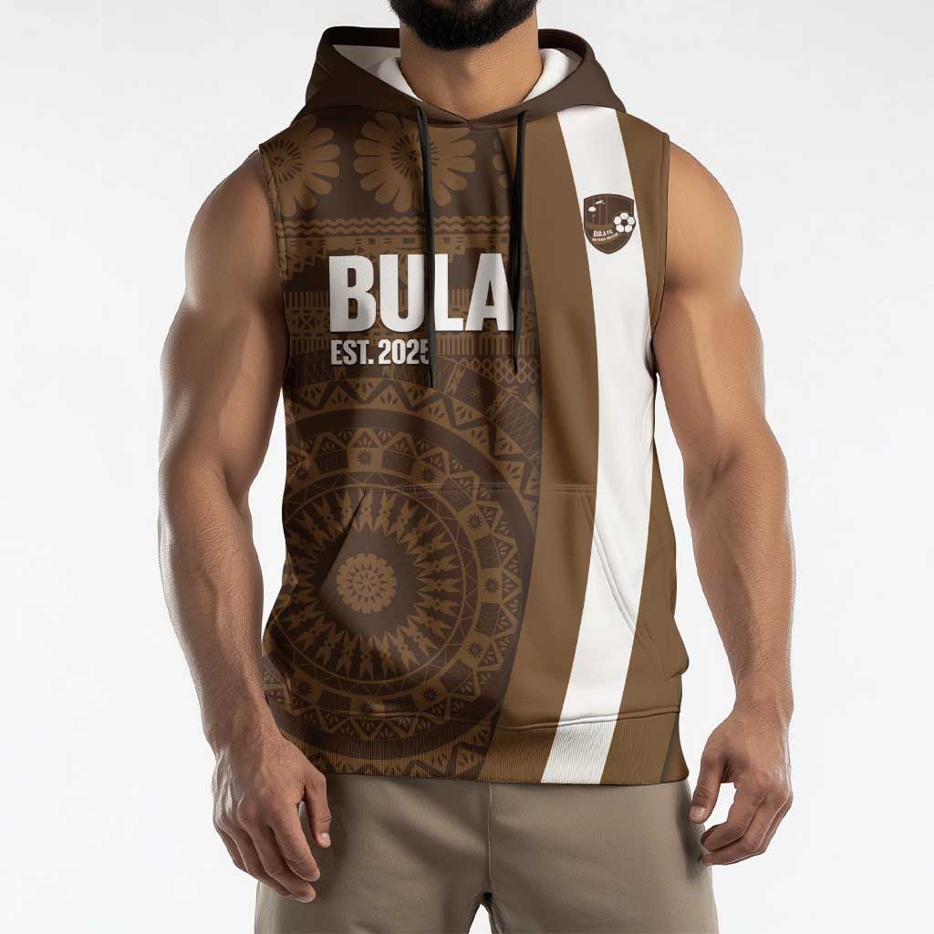 Bula Fiji Football Custom Sleeveless Hoodie One Vanua One Team Tapa Pattern LT14 - Polynesian Pride
