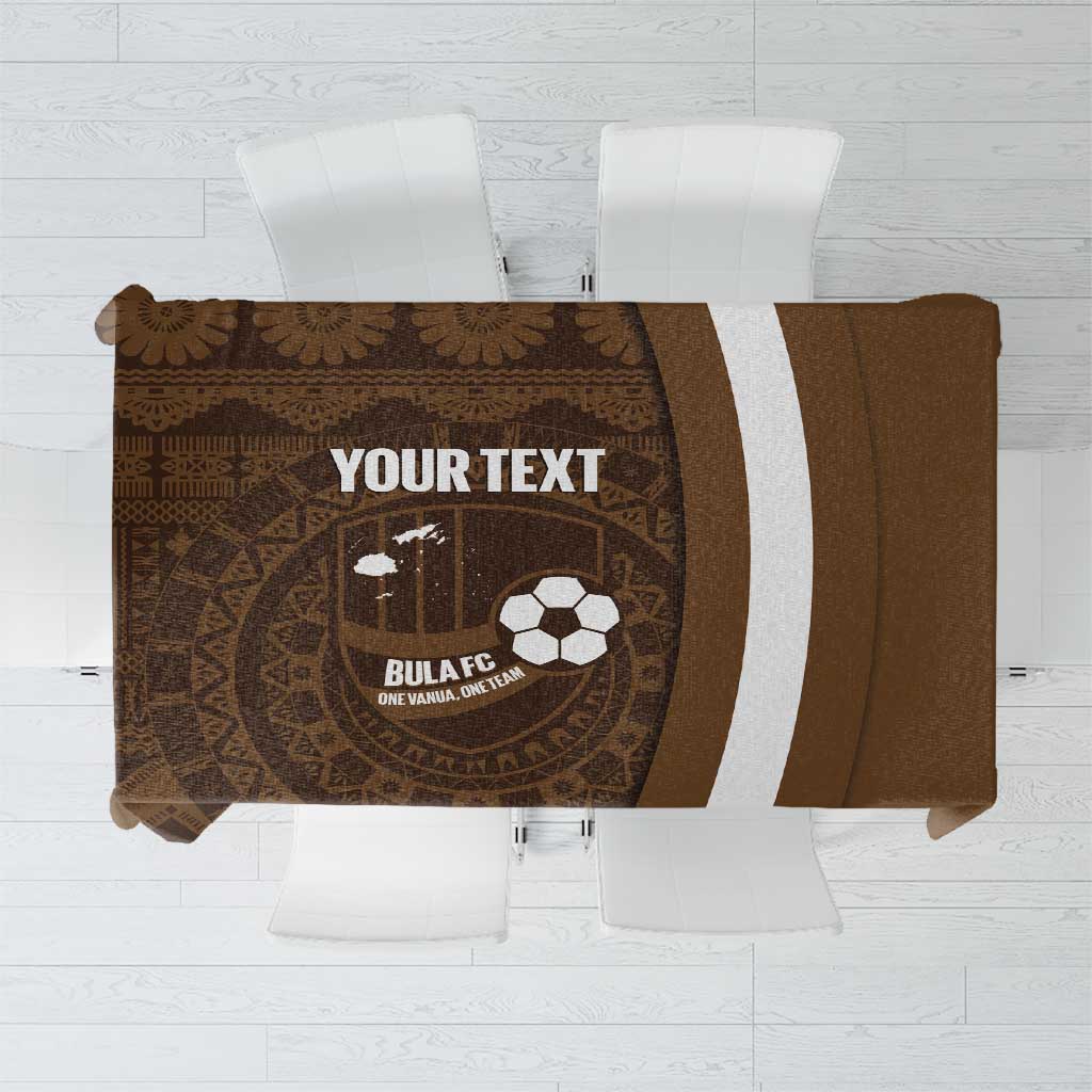 Bula Fiji Football Custom Tablecloth One Vanua One Team Tapa Pattern