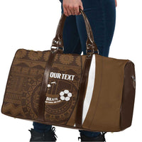 Bula Fiji Football Custom Travel Bag One Vanua One Team Tapa Pattern