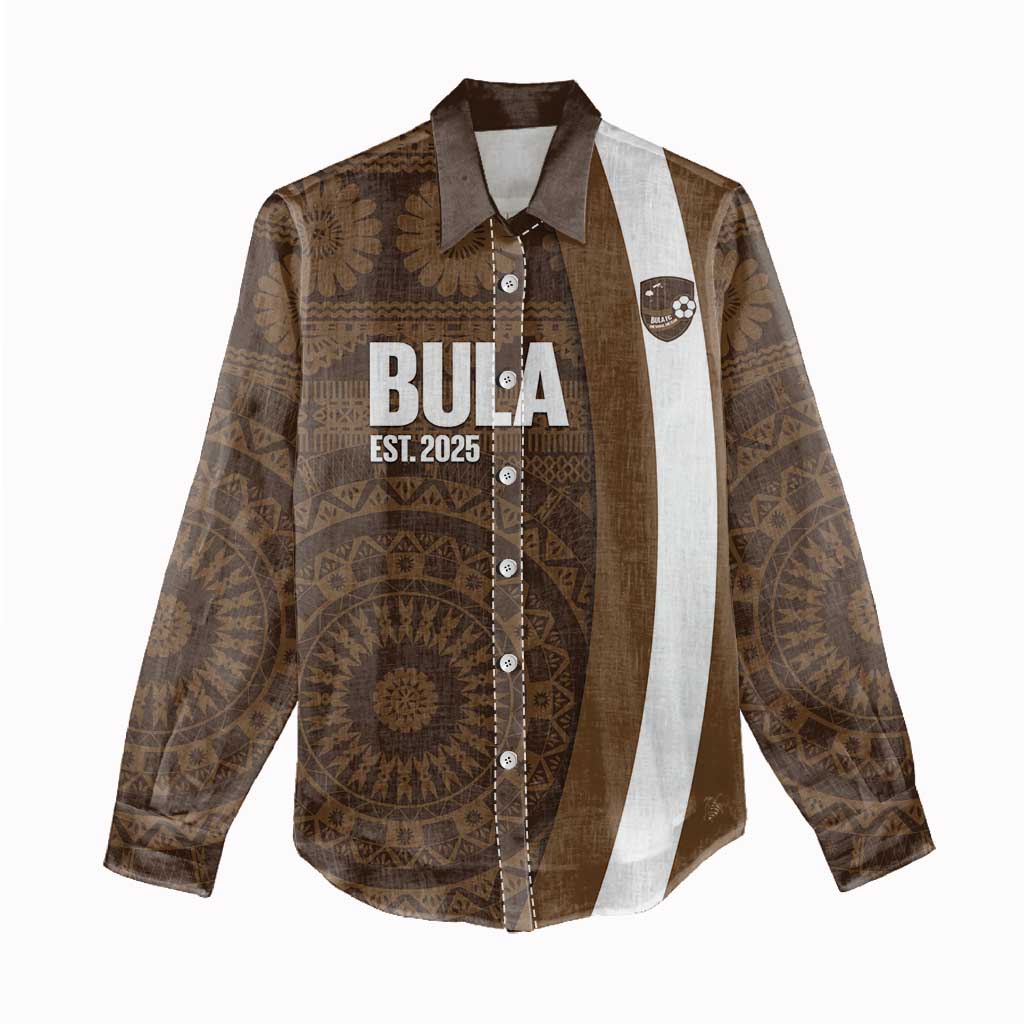 Bula Fiji Football Custom Women Casual Shirt One Vanua One Team Tapa Pattern LT14 - Polynesian Pride