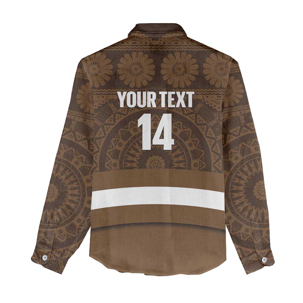 Bula Fiji Football Custom Women Casual Shirt One Vanua One Team Tapa Pattern LT14 - Polynesian Pride