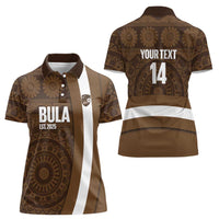 Bula Fiji Football Custom Women Polo Shirt One Vanua One Team Tapa Pattern LT14 - Polynesian Pride