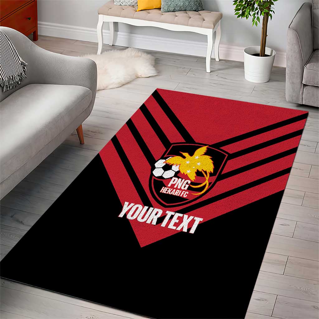 Hekari Papua New Guinea Football Custom Area Rug Go PNG Red Army LT14 - Polynesian Pride