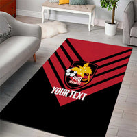 Hekari Papua New Guinea Football Custom Area Rug Go PNG Red Army LT14 - Polynesian Pride