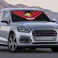 Hekari Papua New Guinea Football Custom Auto Sun Shade Go PNG Red Army LT14 - Polynesian Pride