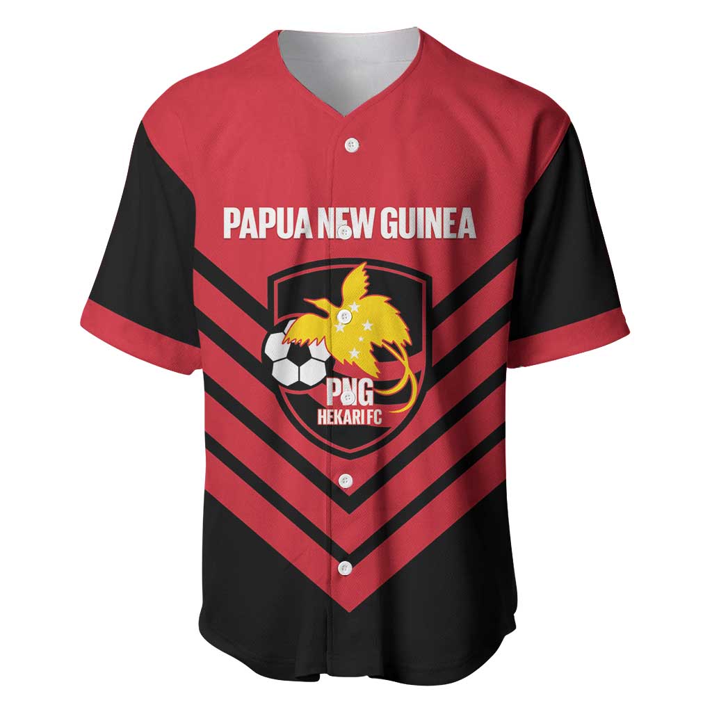 Hekari Papua New Guinea Football Custom Baseball Jersey Go PNG Red Army LT14 Red - Polynesian Pride