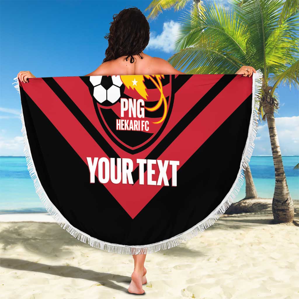Hekari Papua New Guinea Football Custom Beach Blanket Go PNG Red Army LT14 - Polynesian Pride