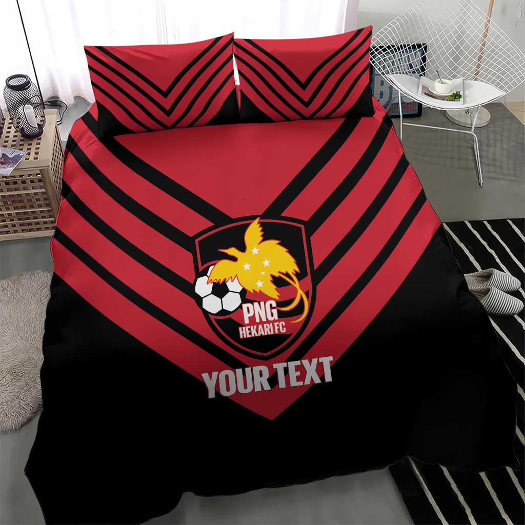 Hekari Papua New Guinea Football Custom Bedding Set Go PNG Red Army
