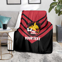 Hekari Papua New Guinea Football Custom Blanket Go PNG Red Army LT14 - Polynesian Pride