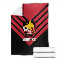 Hekari Papua New Guinea Football Custom Blanket Go PNG Red Army LT14 - Polynesian Pride