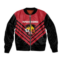 Hekari Papua New Guinea Football Custom Bomber Jacket Go PNG Red Army