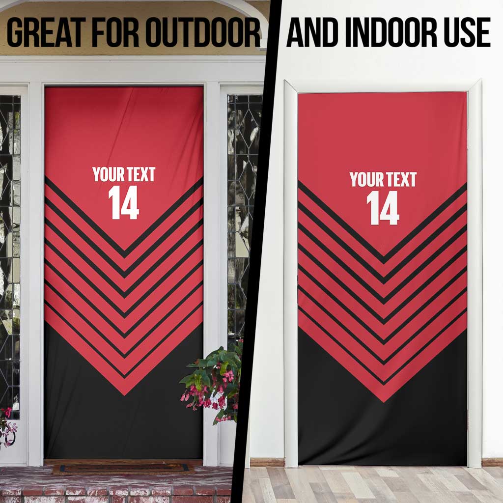 Hekari Papua New Guinea Football Custom Door Cover Go PNG Red Army