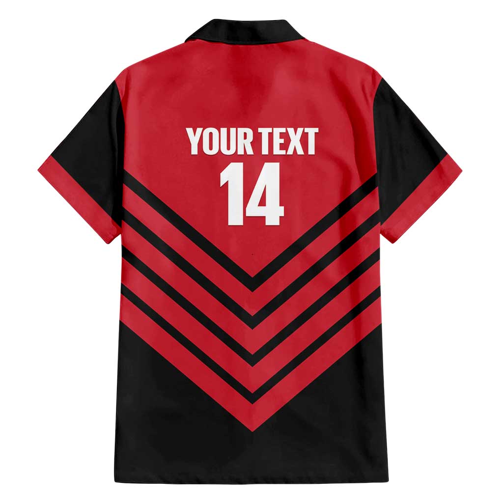 Hekari Papua New Guinea Football Custom Family Matching Summer Maxi Dress and Hawaiian Shirt Go PNG Red Army LT14 - Polynesian Pride
