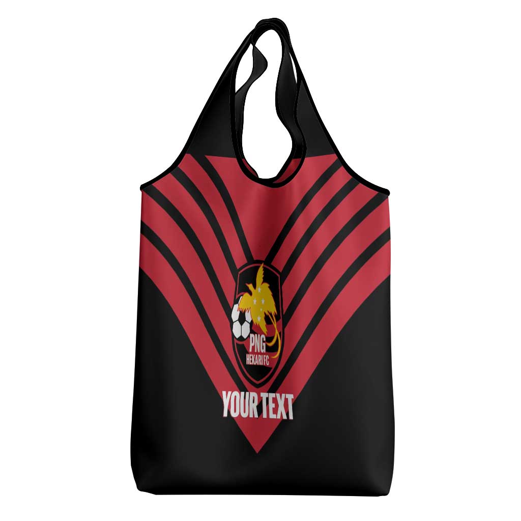 Hekari Papua New Guinea Football Custom Grocery Bag Go PNG Red Army LT14 - Polynesian Pride
