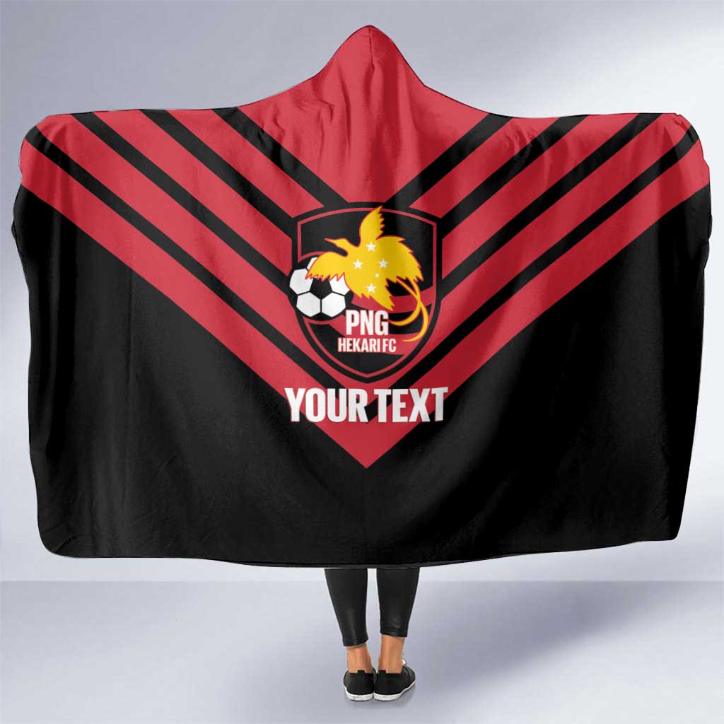 Hekari Papua New Guinea Football Custom Hooded Blanket Go PNG Red Army LT14 One Size Red - Polynesian Pride