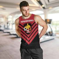 Hekari Papua New Guinea Football Custom Men Tank Top Go PNG Red Army LT14 Red - Polynesian Pride