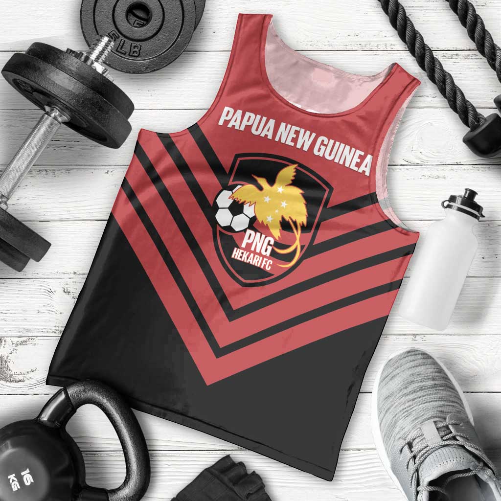 Hekari Papua New Guinea Football Custom Men Tank Top Go PNG Red Army LT14 - Polynesian Pride