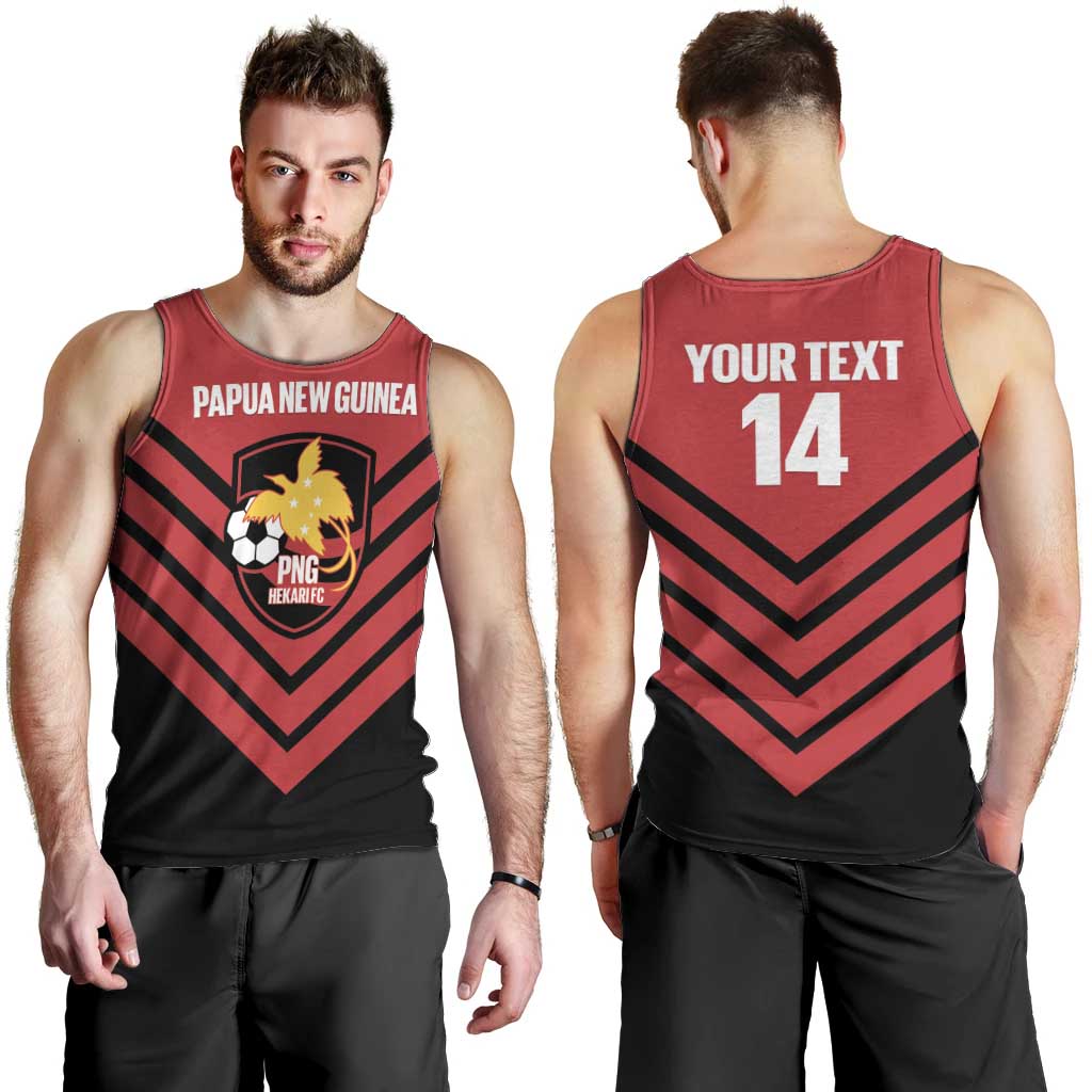 Hekari Papua New Guinea Football Custom Men Tank Top Go PNG Red Army LT14 - Polynesian Pride