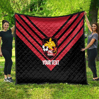 Hekari Papua New Guinea Football Custom Quilt Go PNG Red Army LT14 - Polynesian Pride