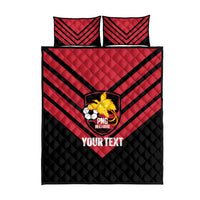Hekari Papua New Guinea Football Custom Quilt Bed Set Go PNG Red Army LT14 - Polynesian Pride