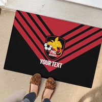 Hekari Papua New Guinea Football Custom Rubber Doormat Go PNG Red Army LT14 - Polynesian Pride