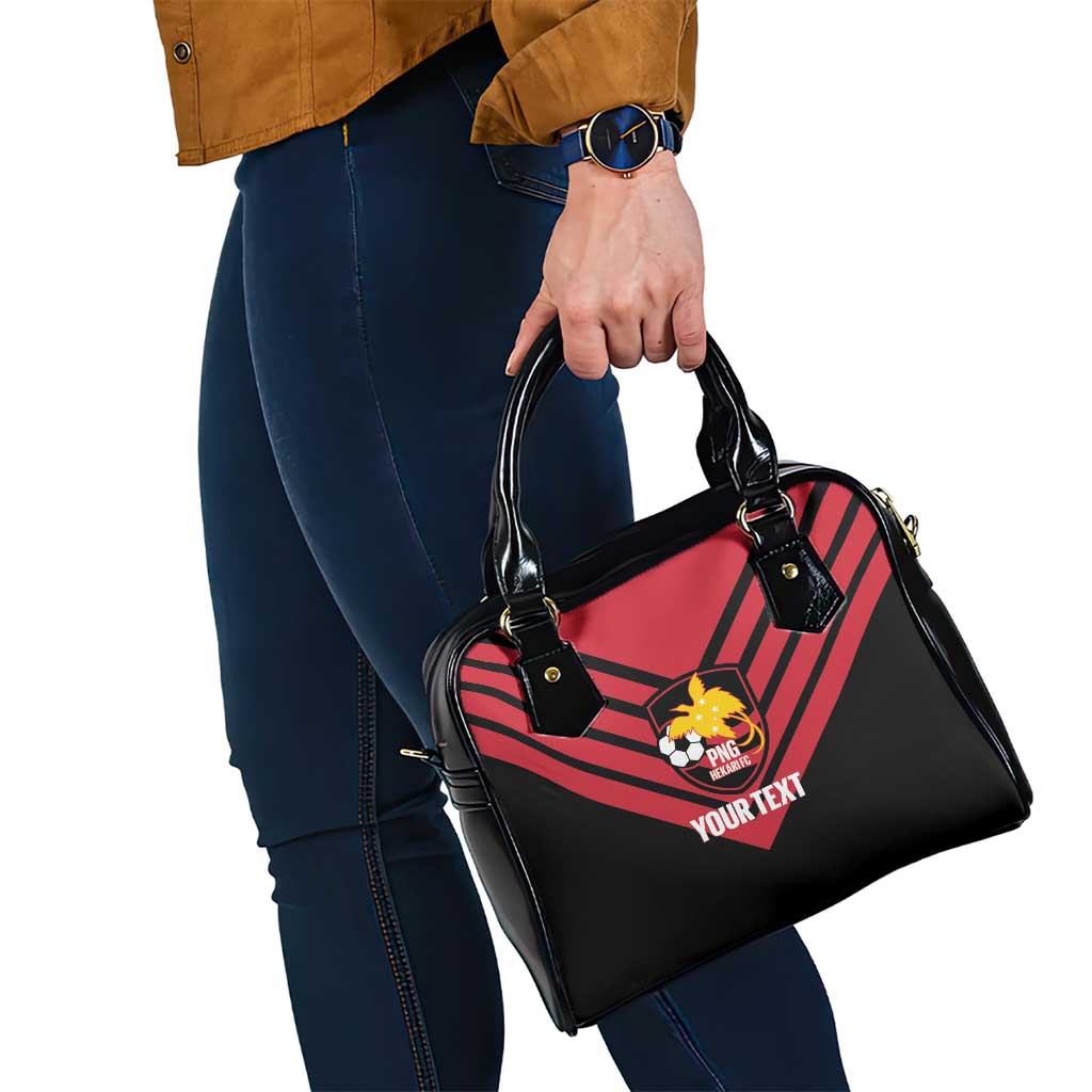 Hekari Papua New Guinea Football Custom Shoulder Handbag Go PNG Red Army LT14 - Polynesian Pride
