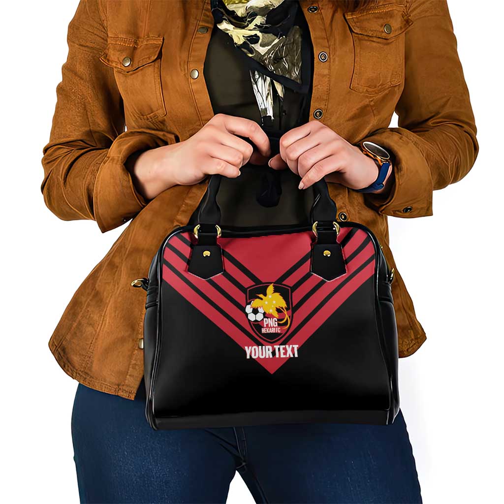 Hekari Papua New Guinea Football Custom Shoulder Handbag Go PNG Red Army LT14 - Polynesian Pride