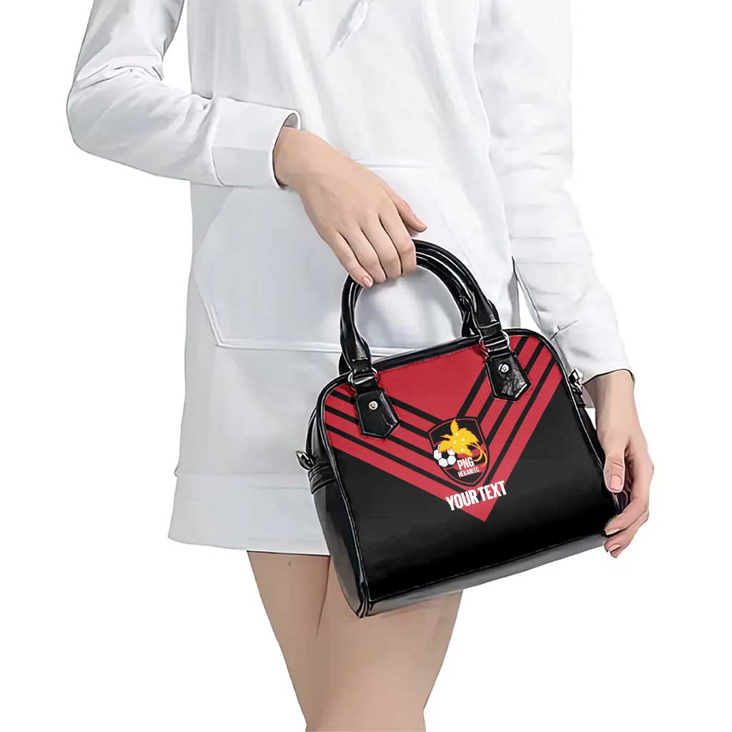 Hekari Papua New Guinea Football Custom Shoulder Handbag Go PNG Red Army LT14 - Polynesian Pride