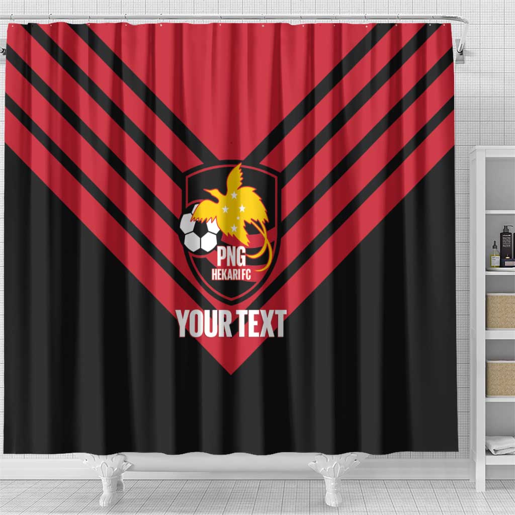 Hekari Papua New Guinea Football Custom Shower Curtain Go PNG Red Army LT14 - Polynesian Pride