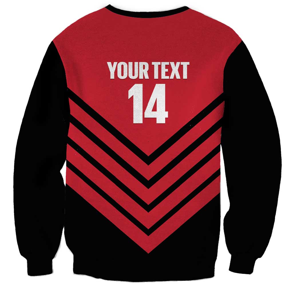 Hekari Papua New Guinea Football Custom Sweatshirt Go PNG Red Army LT14 - Polynesian Pride
