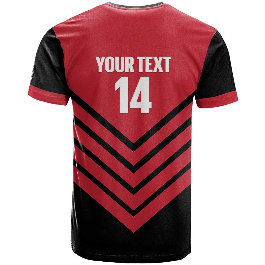 Hekari Papua New Guinea Football Custom T Shirt Go PNG Red Army LT14 - Polynesian Pride