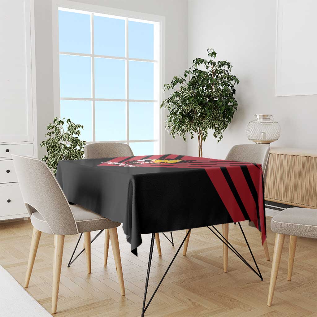 Hekari Papua New Guinea Football Custom Tablecloth Go PNG Red Army