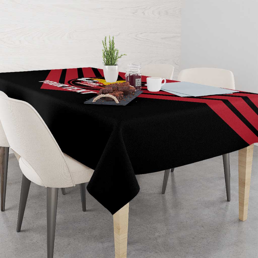 Hekari Papua New Guinea Football Custom Tablecloth Go PNG Red Army