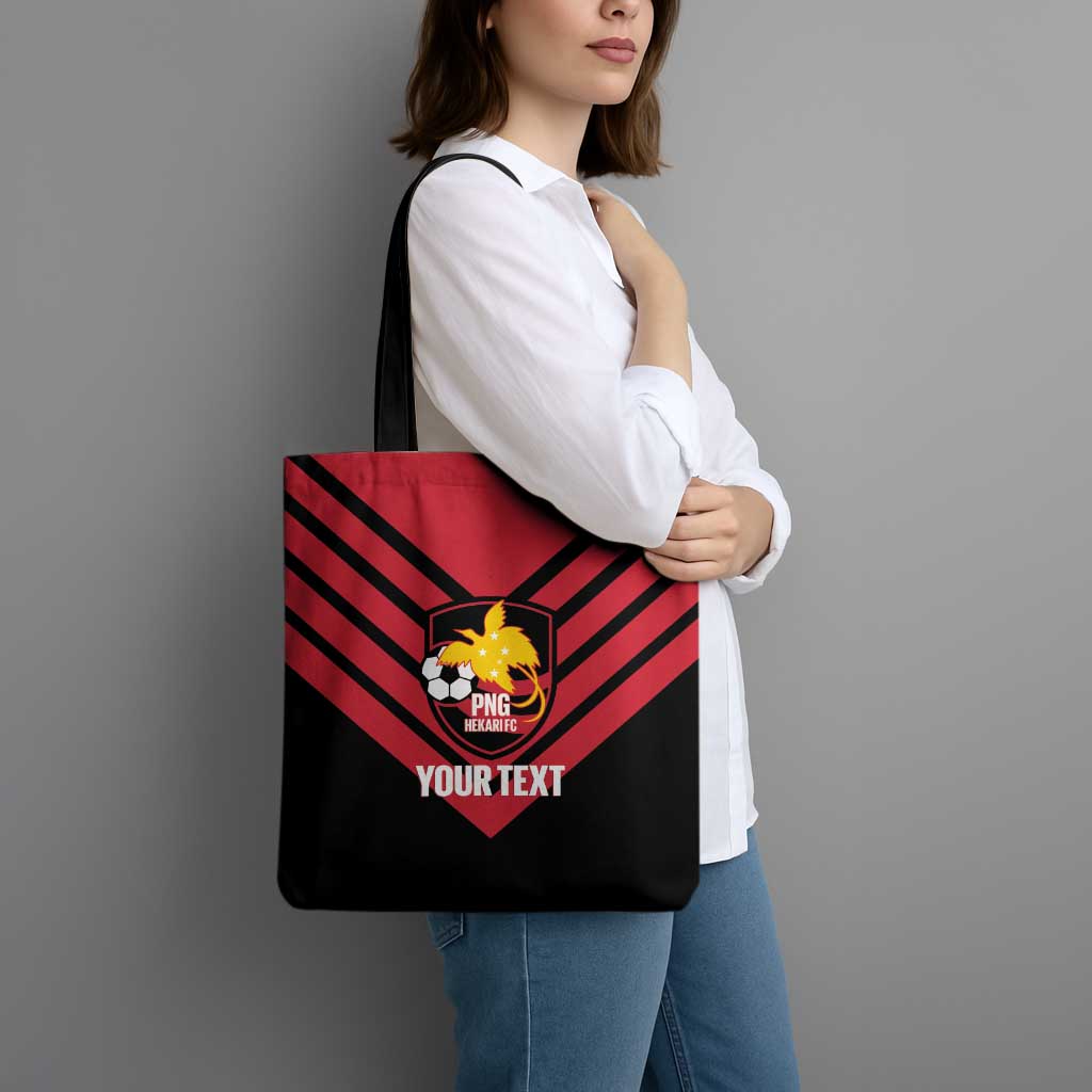 Hekari Papua New Guinea Football Custom Tote Bag Go PNG Red Army LT14 - Polynesian Pride