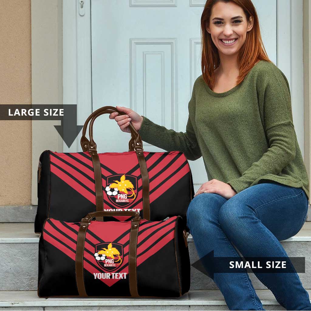 Hekari Papua New Guinea Football Custom Travel Bag Go PNG Red Army
