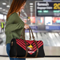 Hekari Papua New Guinea Football Custom Travel Bag Go PNG Red Army