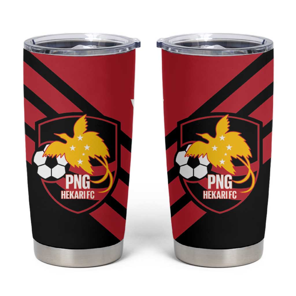 Hekari Papua New Guinea Football Custom Tumbler Cup Go PNG Red Army LT14 Red - Polynesian Pride