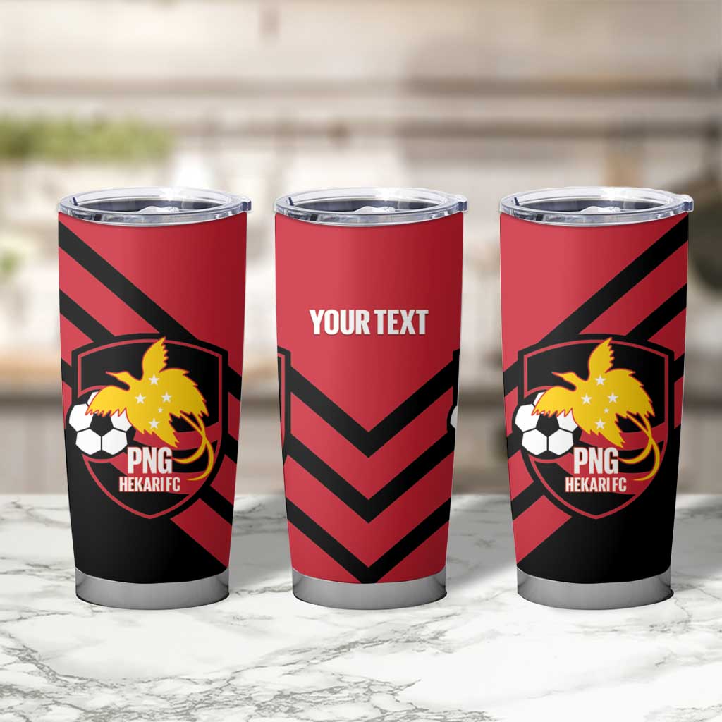 Hekari Papua New Guinea Football Custom Tumbler Cup Go PNG Red Army LT14 - Polynesian Pride