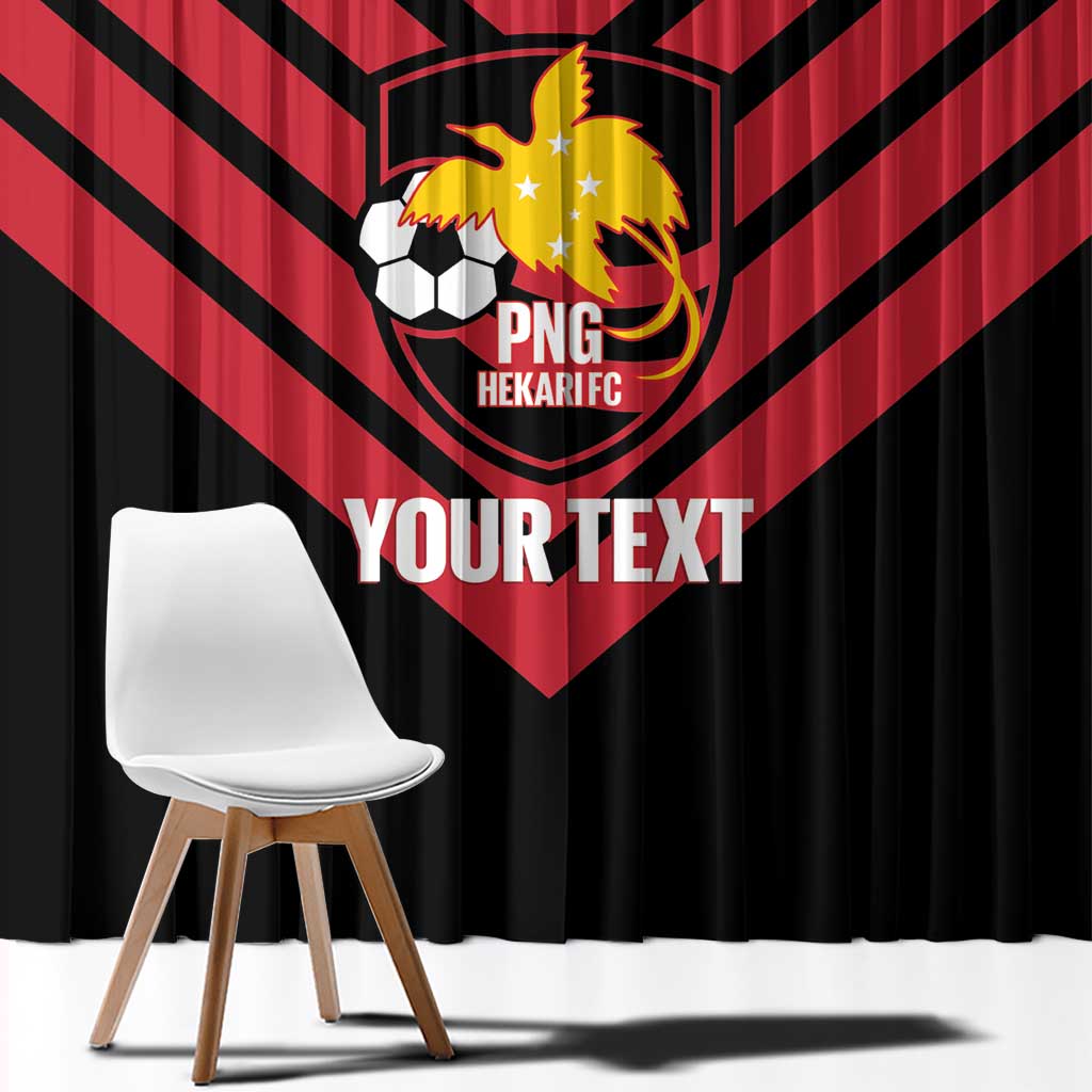 Hekari Papua New Guinea Football Custom Window Curtain Go PNG Red Army LT14 - Polynesian Pride