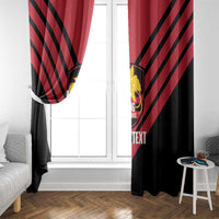 Hekari Papua New Guinea Football Custom Window Curtain Go PNG Red Army LT14 - Polynesian Pride