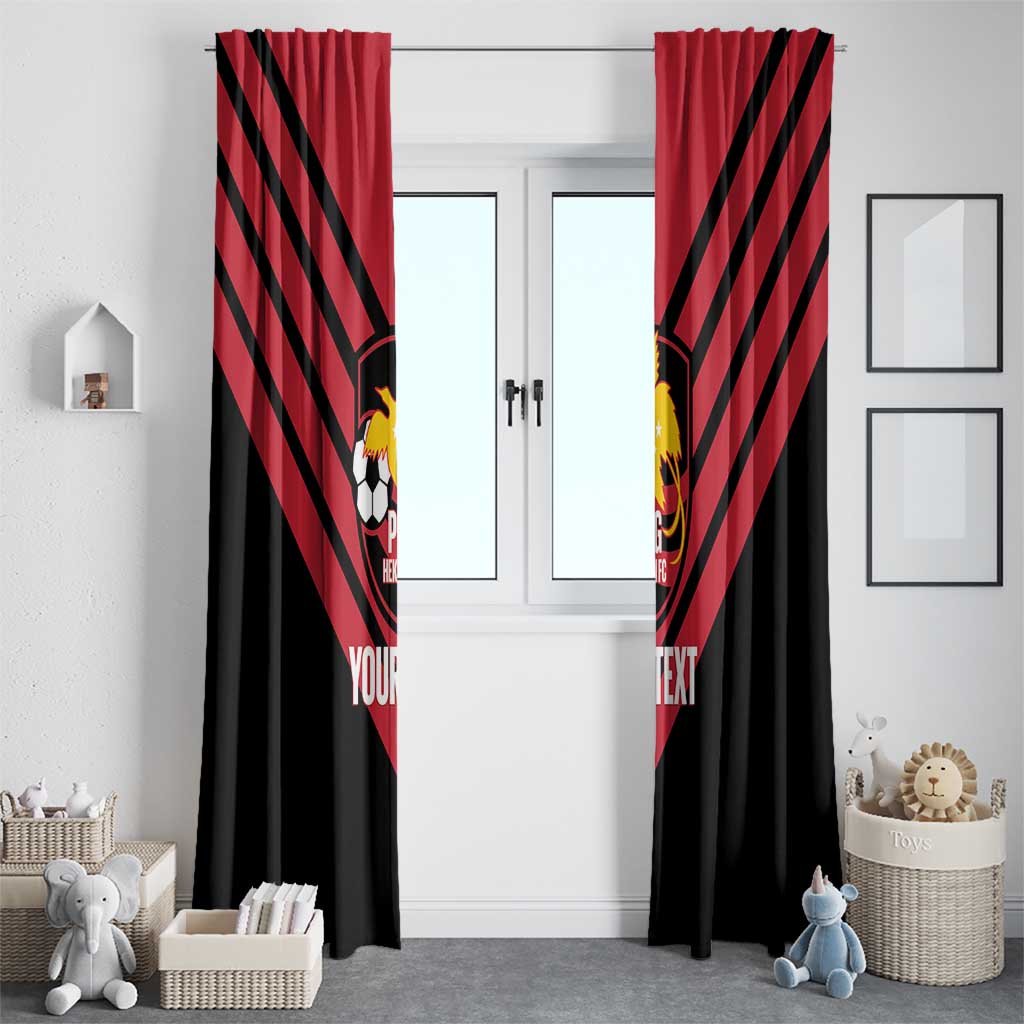 Hekari Papua New Guinea Football Custom Window Curtain Go PNG Red Army LT14 - Polynesian Pride