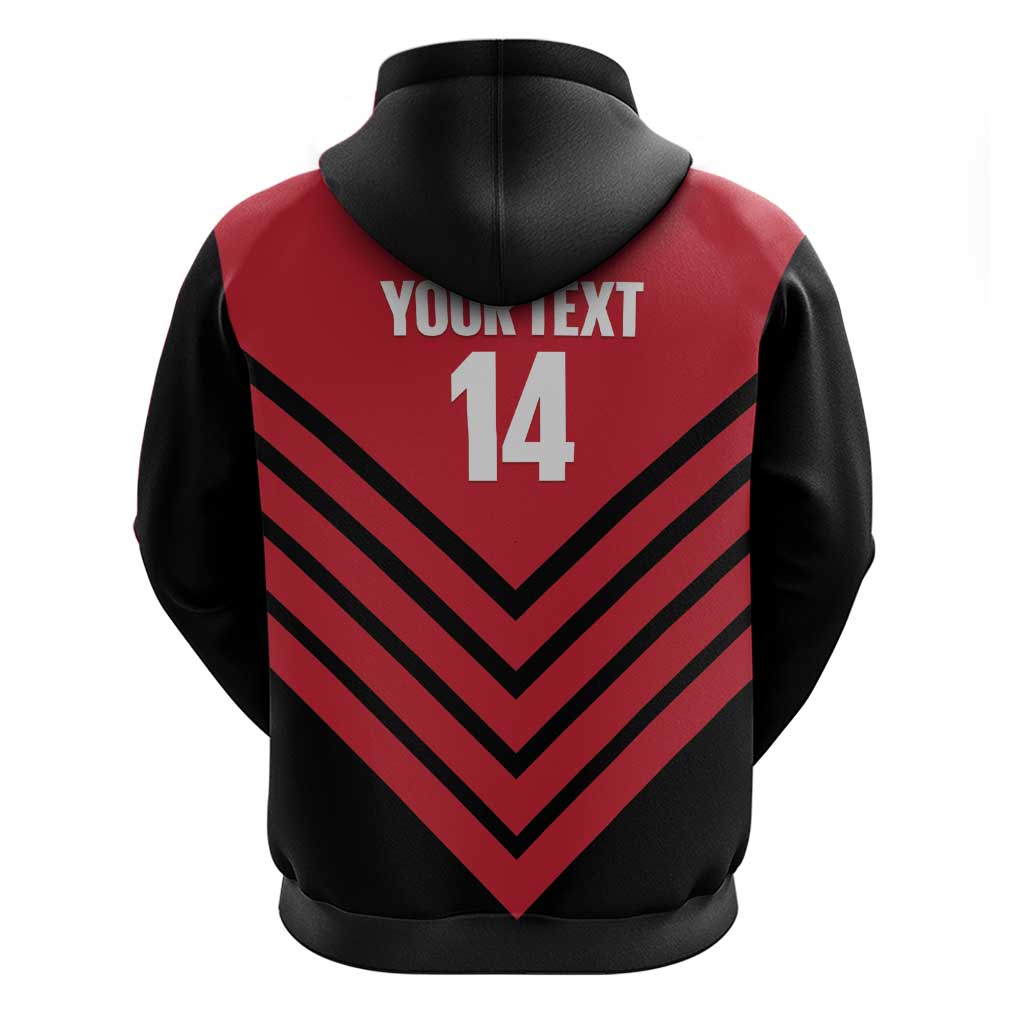 Hekari Papua New Guinea Football Custom Zip Hoodie Go PNG Red Army