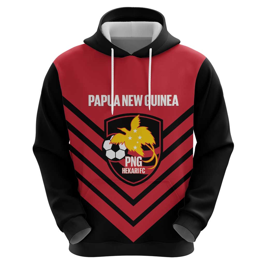 Hekari Papua New Guinea Football Custom Zip Hoodie Go PNG Red Army