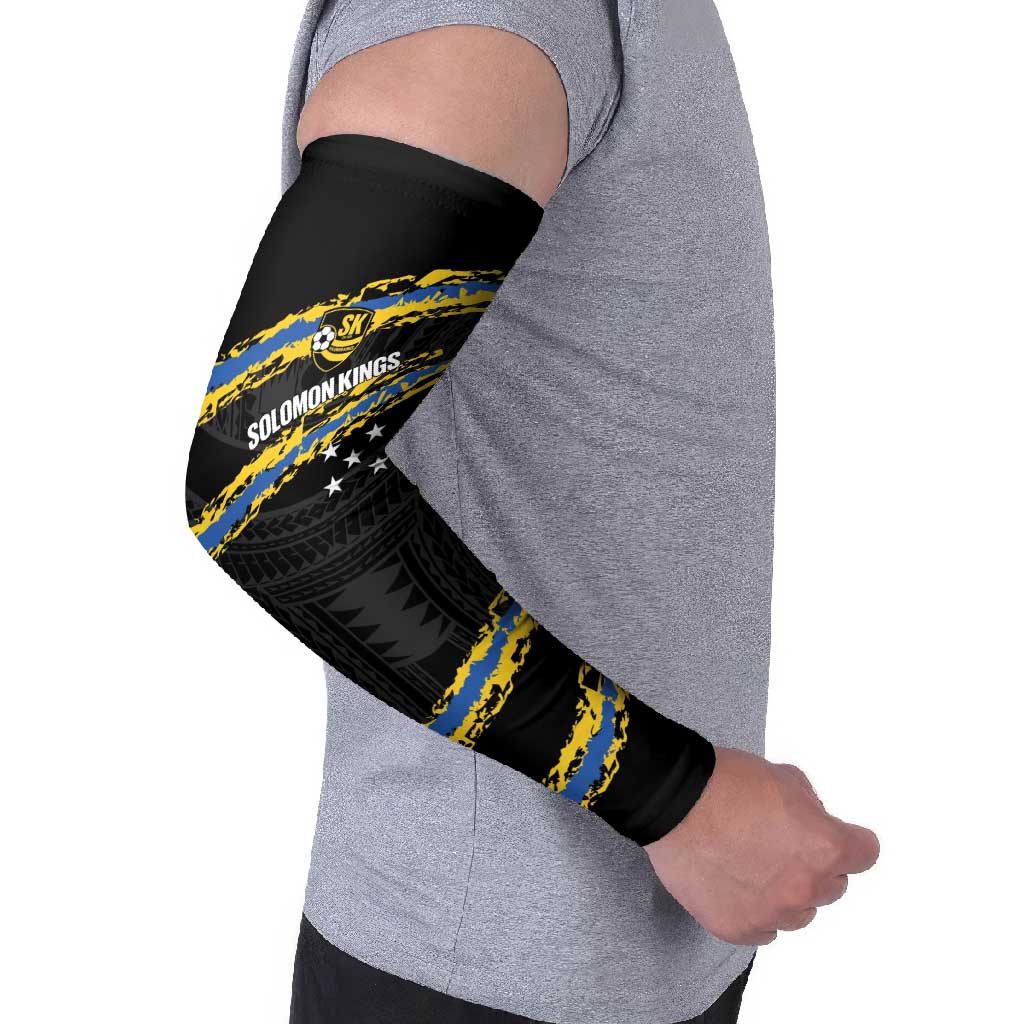 Kings Solomon Islands Football Custom Arm Sleeves Come On Solomons Polynesian Grunge Style
