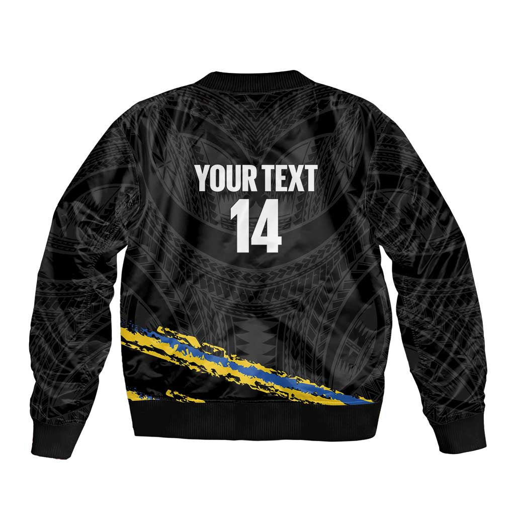 Kings Solomon Islands Football Custom Bomber Jacket Come On Solomons Polynesian Grunge Style LT14 - Polynesian Pride