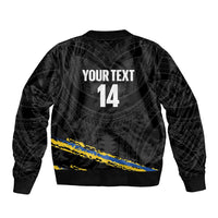 Kings Solomon Islands Football Custom Bomber Jacket Come On Solomons Polynesian Grunge Style LT14 - Polynesian Pride