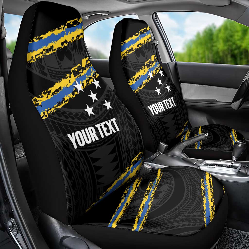 Kings Solomon Islands Football Custom Car Seat Cover Come On Solomons Polynesian Grunge Style LT14 - Polynesian Pride