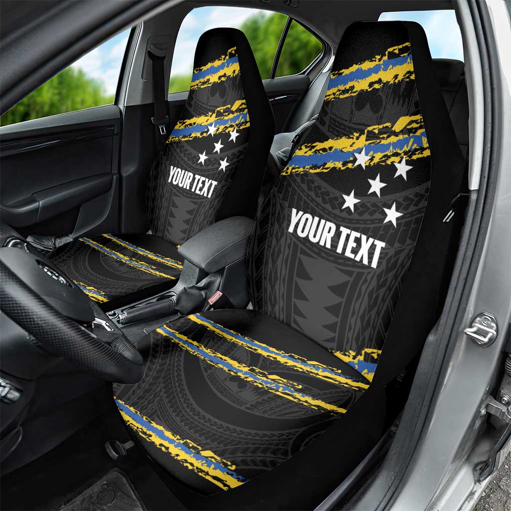 Kings Solomon Islands Football Custom Car Seat Cover Come On Solomons Polynesian Grunge Style LT14 - Polynesian Pride